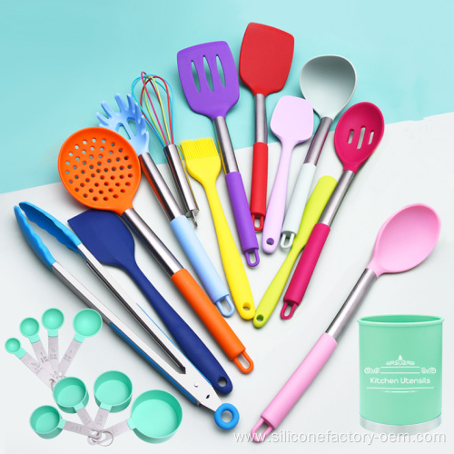 Silicone Kitchen Utensil Set Nonstick Scraper